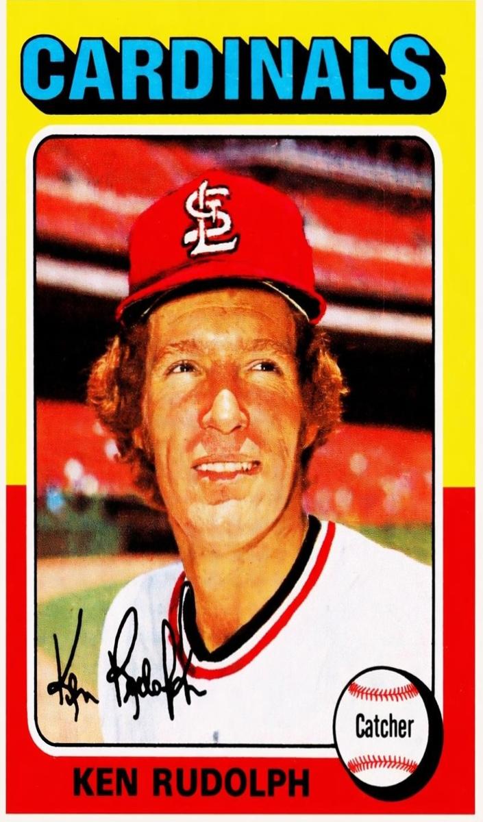1975 Topps Mini Baseball Ken Rudolph #289 PSA 7