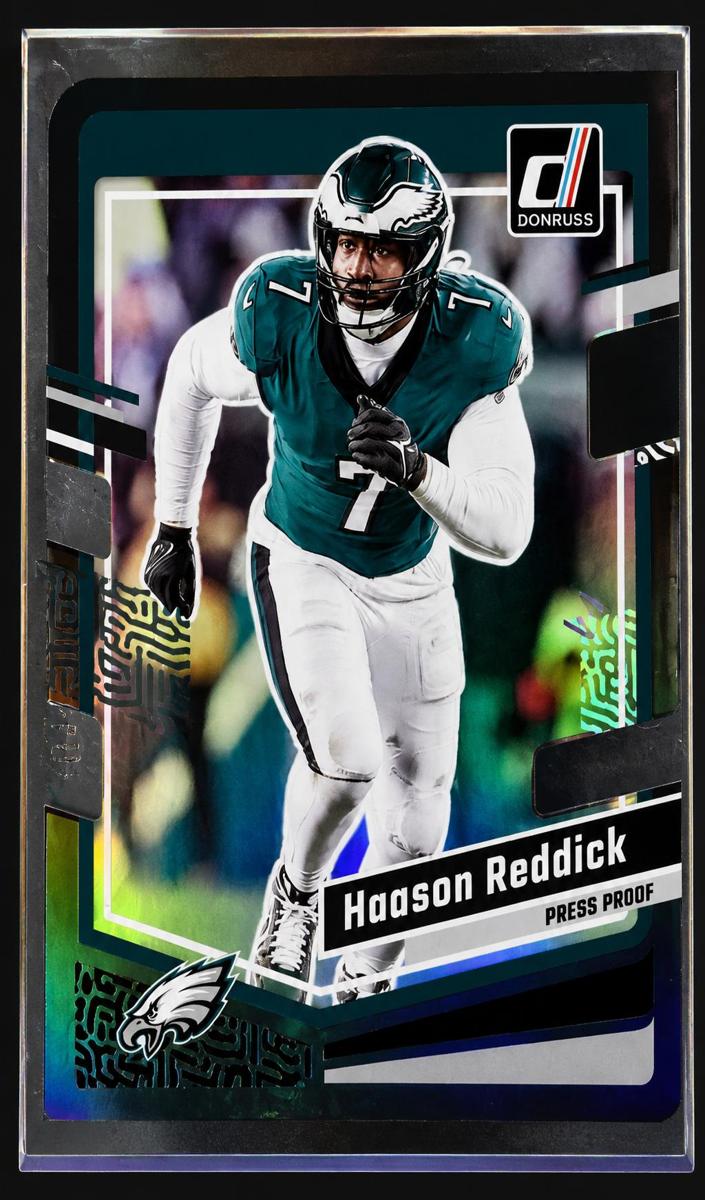 2023 Panini Donruss Football Press Proof Black Die-Cut Haason Reddick #243