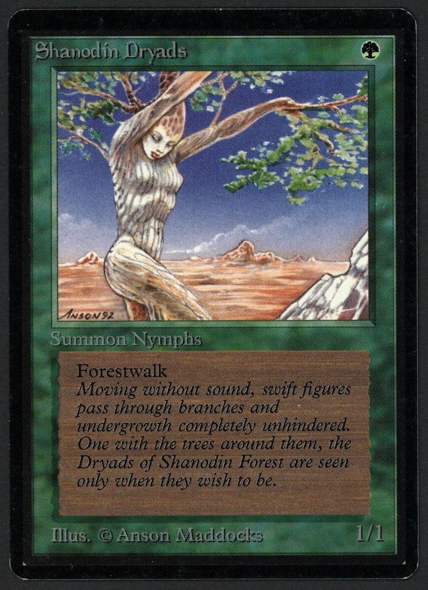 1993 Magic The Gathering Beta Shanodin Dryads #NNO