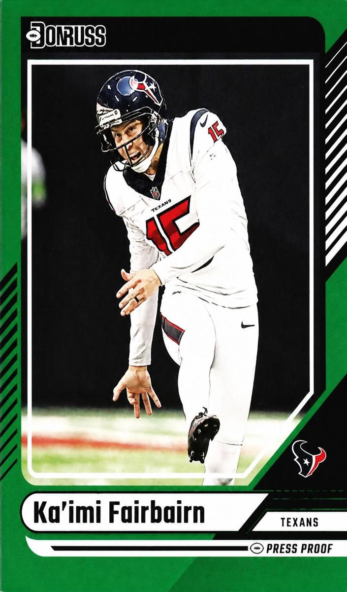 2024 Panini Donruss Football Press Proof Green Ka'imi Fairbairn #113