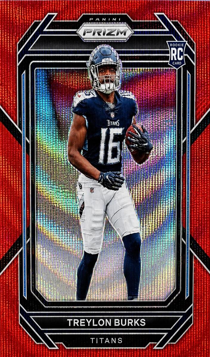 2022 Panini Prizm Football Red Wave Treylon Burks #313