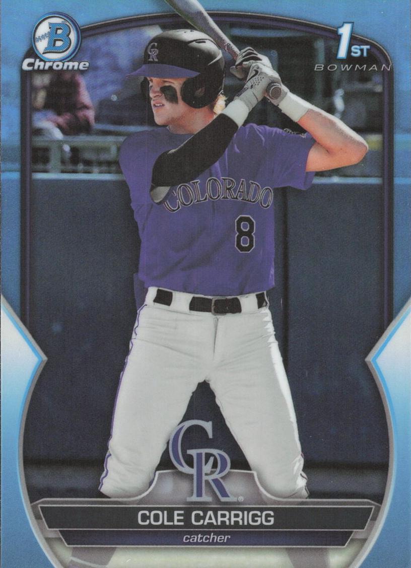 2023 Bowman Draft Chrome Baseball Sky Blue Cole Carrigg #BDC-151