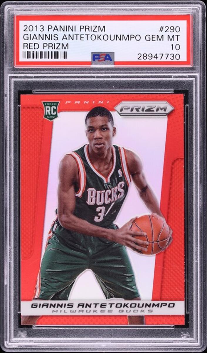 2013 Panini Prizm Basketball Red Giannis Antetokounmpo #290 PSA 10