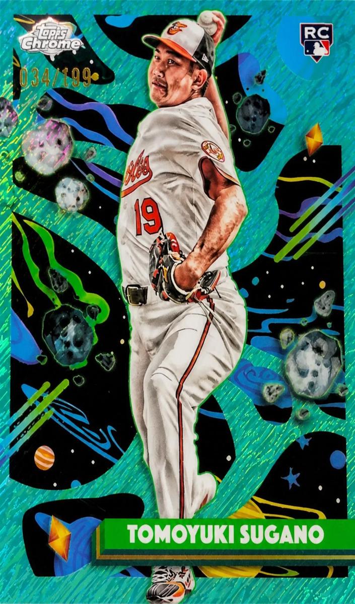 2025 Topps Cosmic Chrome Baseball Aqua Equinox Refractor Tomoyuki Sugano #152