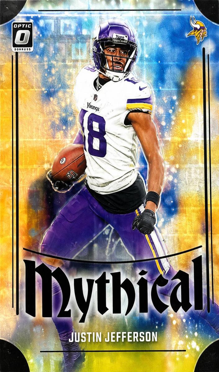 2023 Donruss Optic Football Black Pandora Justin Jefferson #9 PSA 8.5