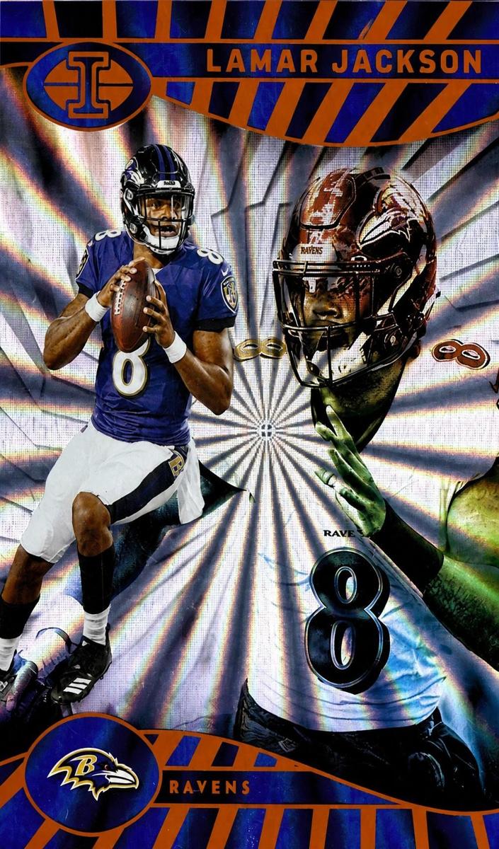 2024 Panini Illusions Football Sunburst Trophy Collection Lamar Jackson #7