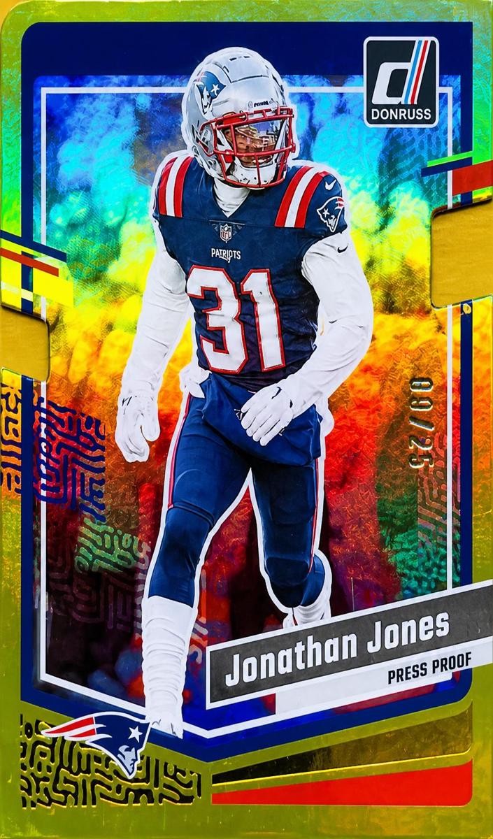 2023 Panini Donruss Football Press Proof Gold Die-Cut Jonathan Jones #203