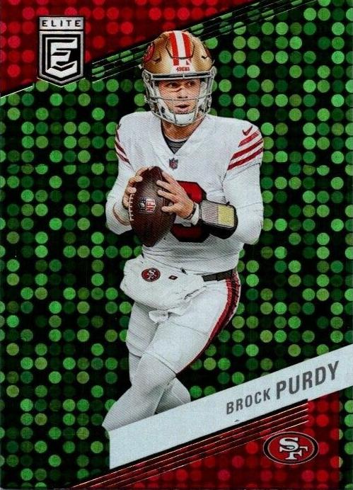 2023 Donruss Elite Football Green Disco Brock Purdy #10