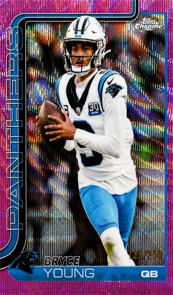 2025 Topps Chrome Football Pink Refractor Bryce Young #40