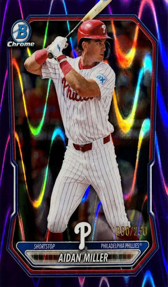 2026 Bowman Baseball Purple RayWave Refractor Aidan Miller #BCP-49