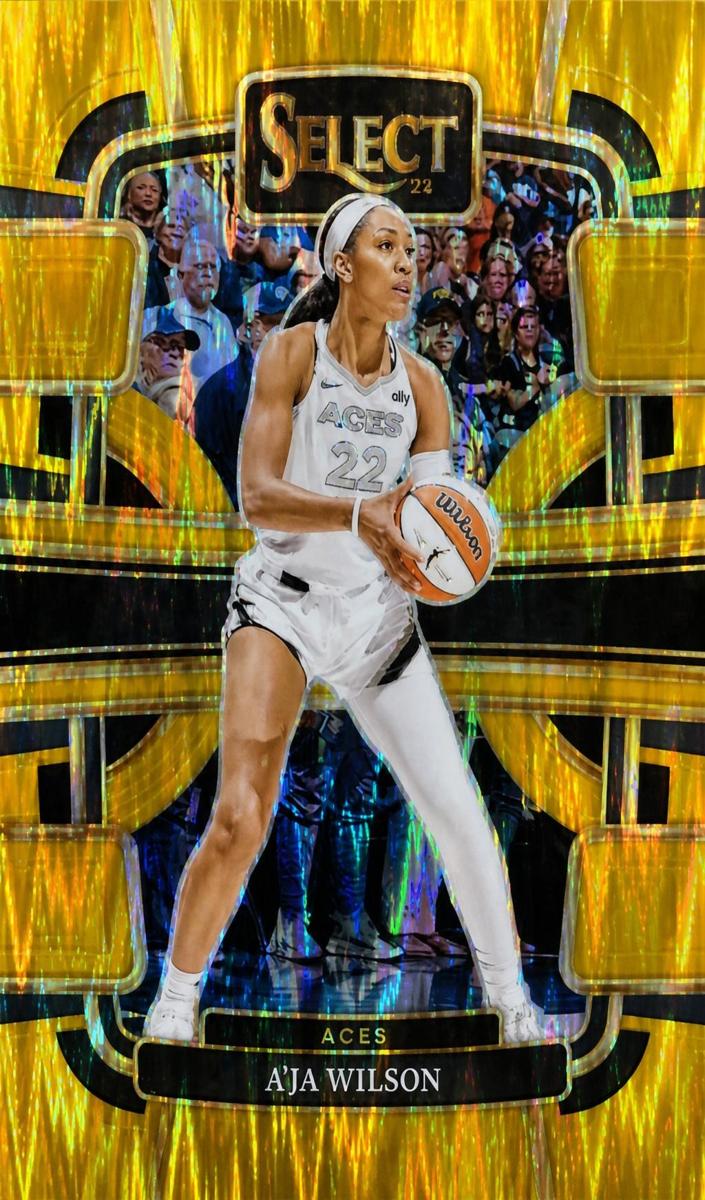 2024 Panini Select WNBA Basketball Gold Flash A'ja Wilson #86 PSA 9