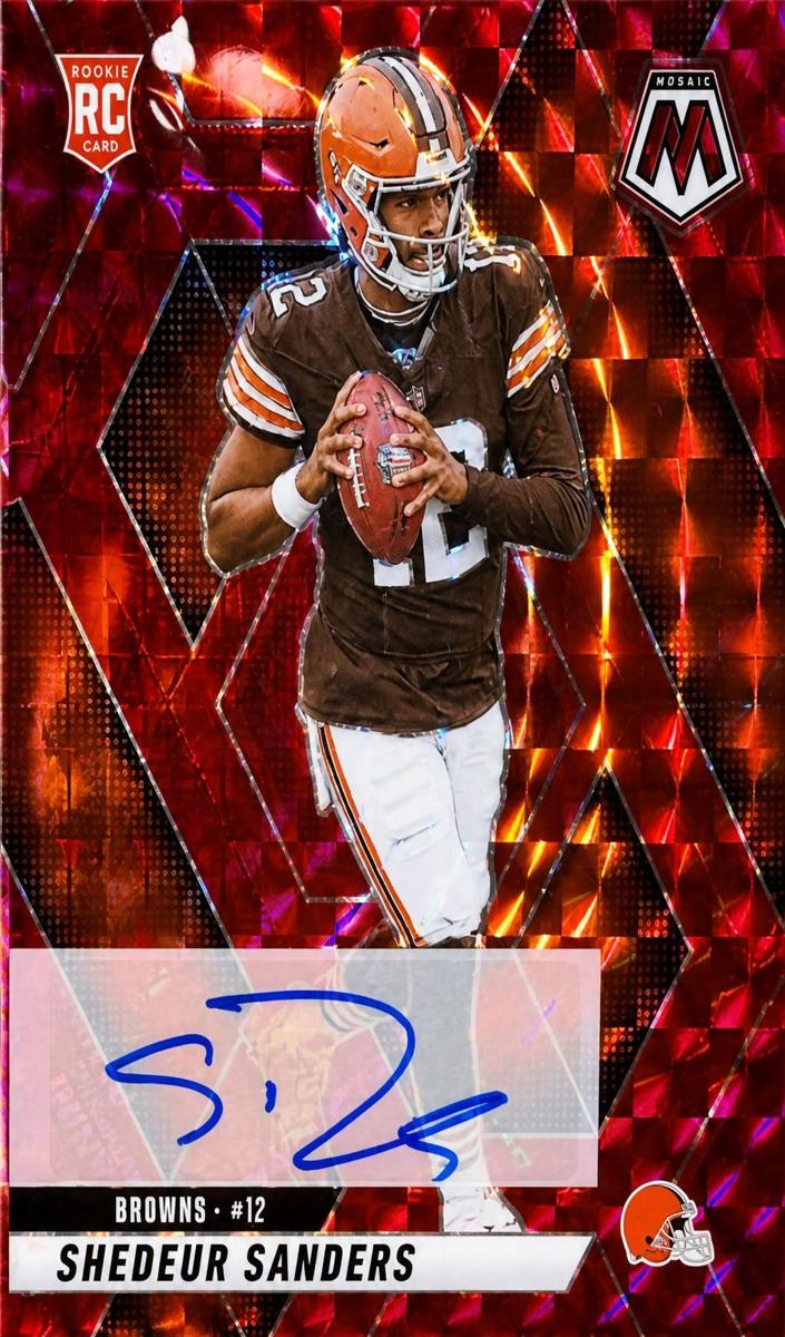 2025 Panini Mosaic Football Red Shedeur Sanders #302 PSA 9
