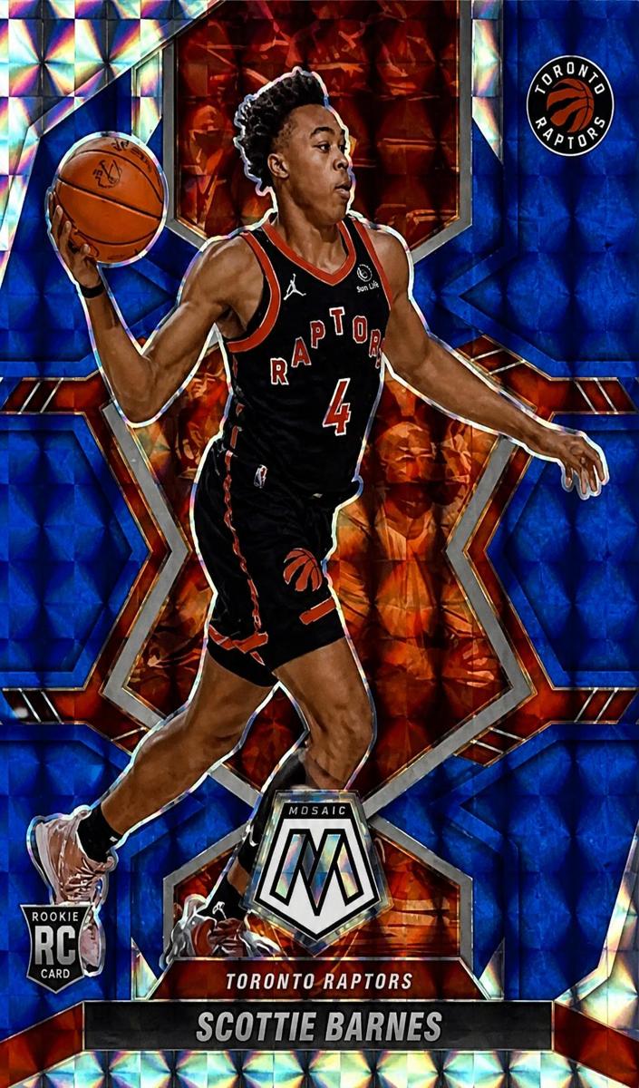 2021 Panini Mosaic Basketball Blue Scottie Barnes #207 PSA 10