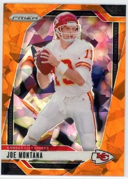 2024 Panini Prizm Football Orange Ice Joe Montana #147