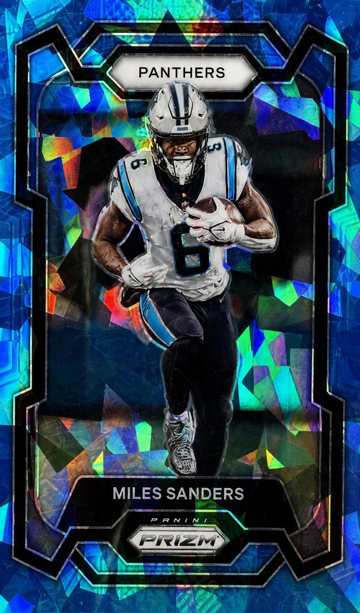 2023 Panini Prizm Football Blue Ice Miles Sanders #44 PSA 9