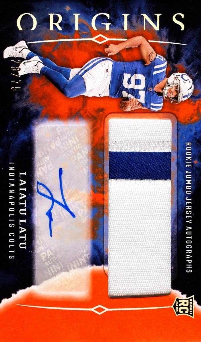2024 Panini Origins Football Orange Laiatu Latu #RJA-LLA