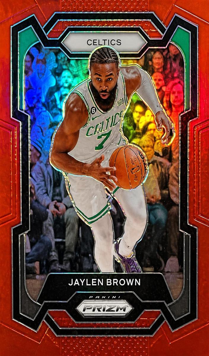 2023 Panini Prizm Basketball Red Seismic Jaylen Brown #31 PSA 10