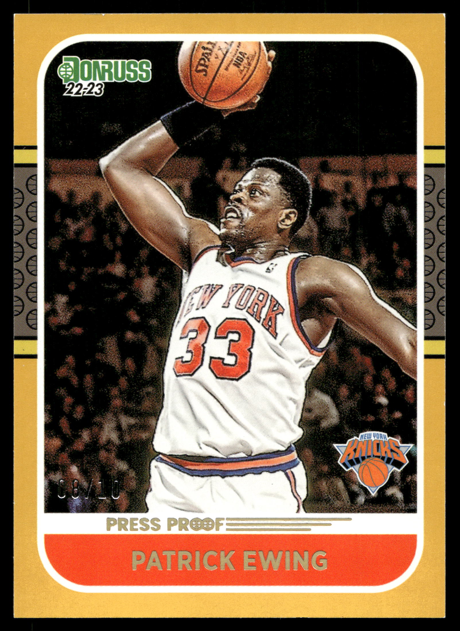 2022 Panini Donruss Basketball Press Proof Gold Patrick Ewing #25