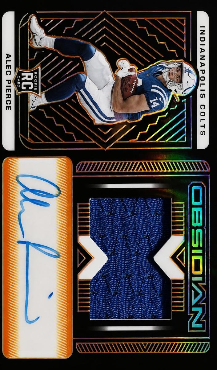 2022 Panini Obsidian Football Electric Etch Orange Alec Pierce #219