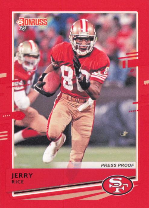 2020 Panini Donruss Football Press Proof Red Jerry Rice #18