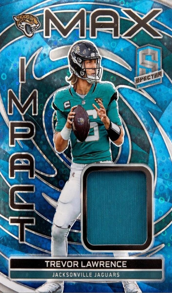 2023 Panini Spectra Football Neon Blue Trevor Lawrence #MI-TLA