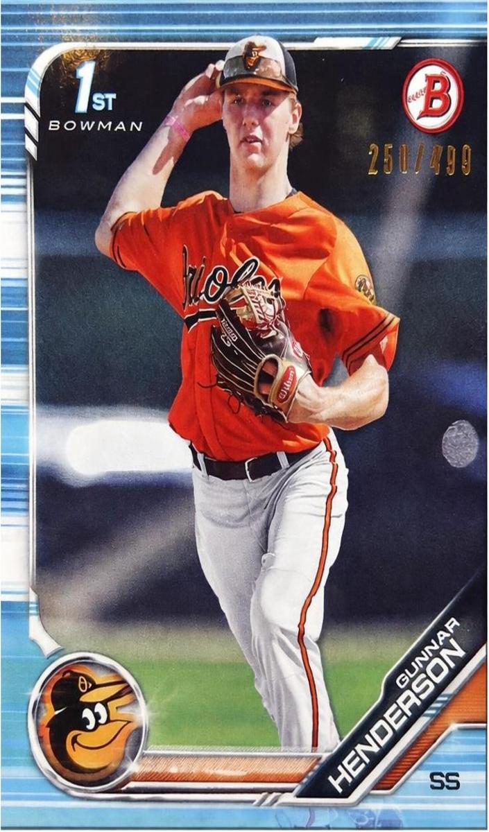 2019 Bowman Draft Baseball Sky Blue Gunnar Henderson #BD-22