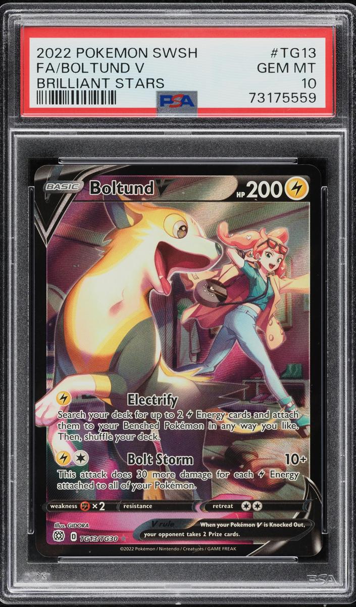 2022 Pokemon Brilliant Stars Full Art Boltund #TG13 PSA 10