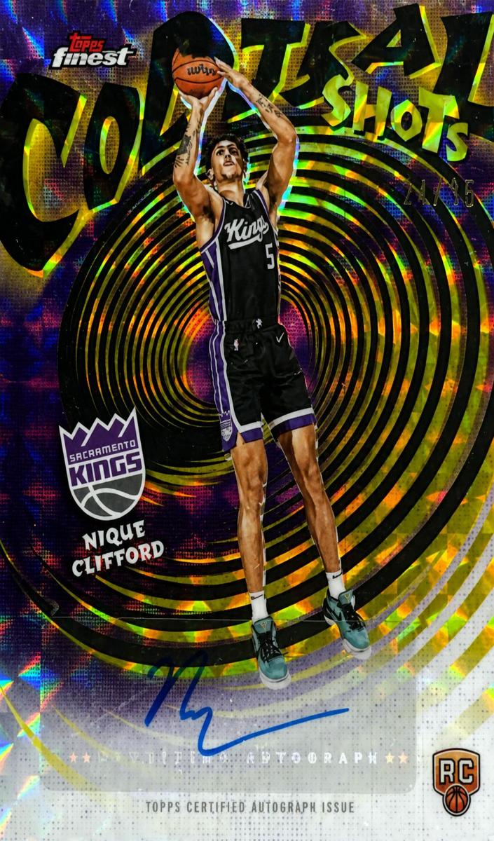 2025 Topps Finest Basketball Yellow Geometric Refractor Nique Clifford #CS-NC