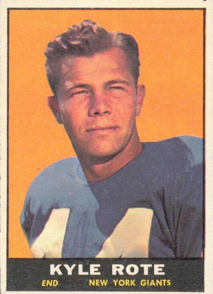 1961 Topps Football Kyle Rote #87