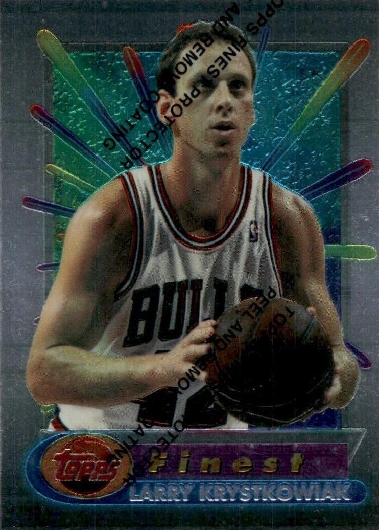 1994 Topps Finest Basketball Larry Krystkowiak #219 PSA 9