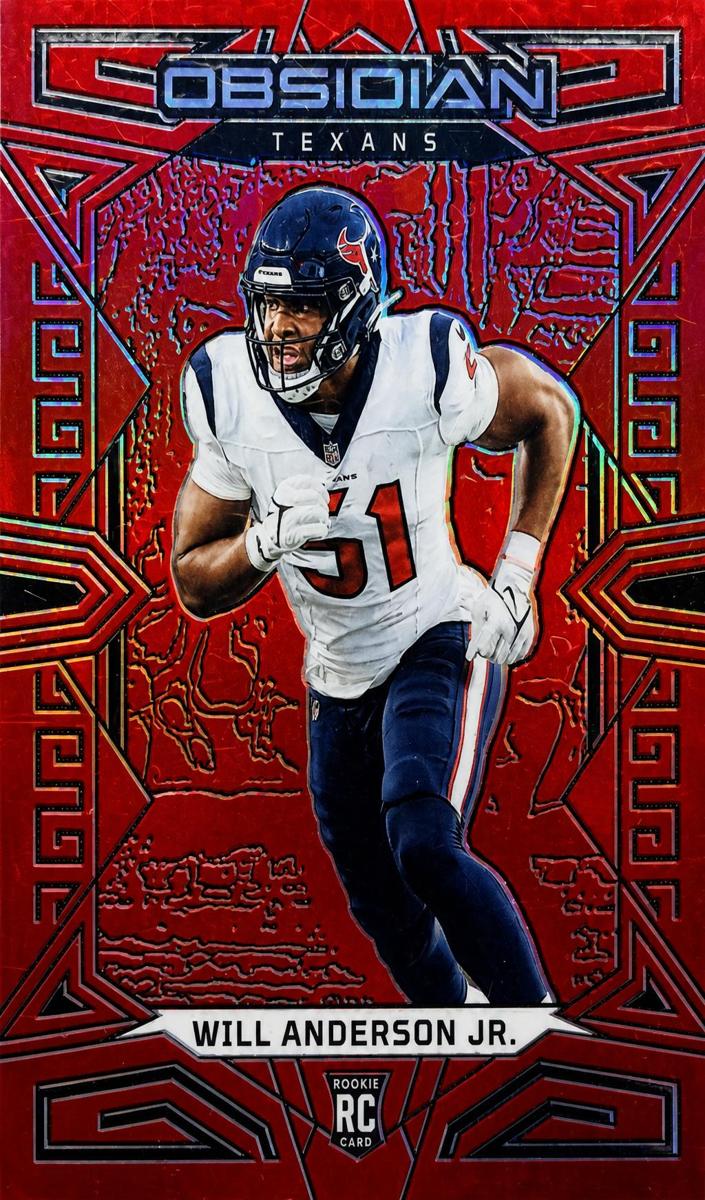2023 Panini Obsidian Football Asia Electric Etch Red Flood Will Anderson Jr. #141