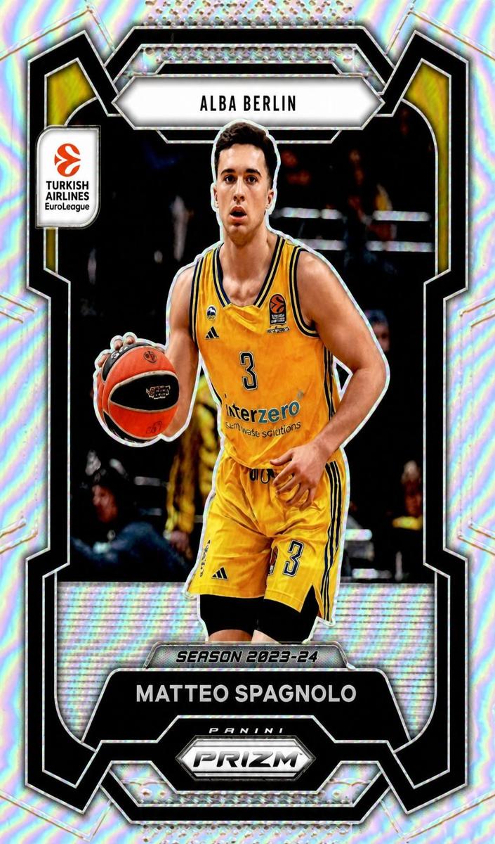 2023 Panini Prizm Turkish Airlines EuroLeague Basketball Silver Matteo Spagnolo #41