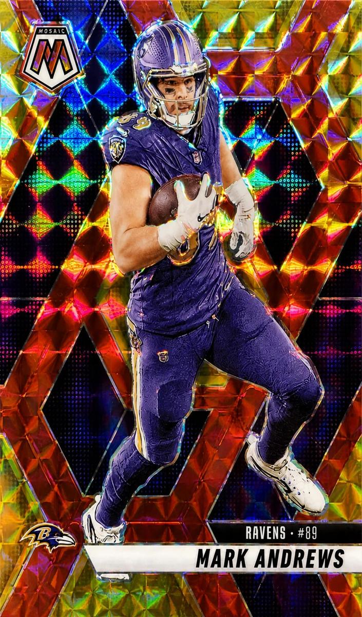 2025 Panini Mosaic Football Choice Fusion Red and Yellow Mark Andrews #138