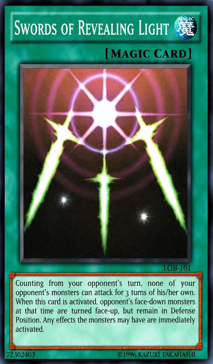 2002 Yu-Gi-Oh! Legend of Blue Eyes White Dragon Swords of Revealing Light #LOB-101
