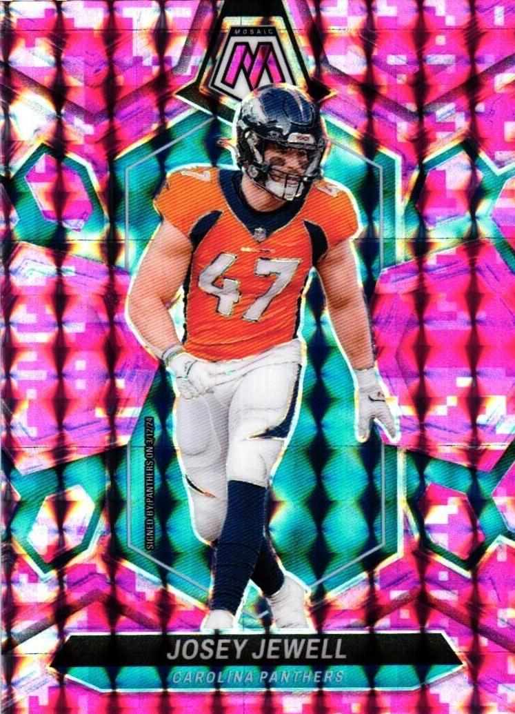 2024 Panini Mosaic Football Camo Pink Josey Jewell #33