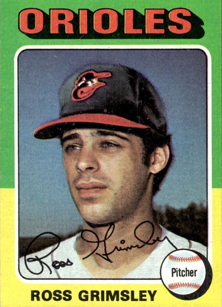 1975 Topps Baseball Ross Grimsley #458 PSA 7.5