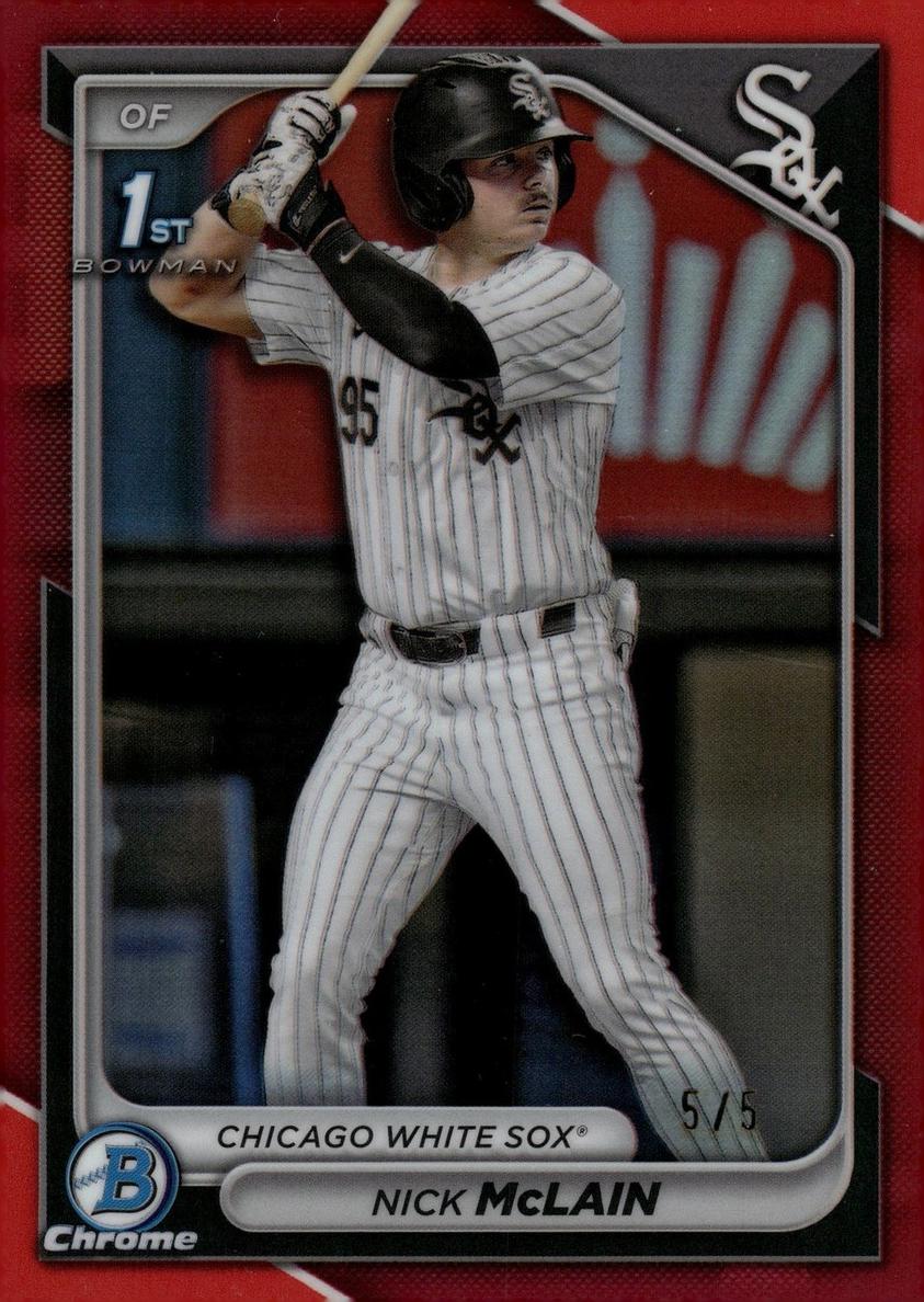 2024 Bowman Draft Chrome Baseball Red Refractor Nick McLain #BDC-14