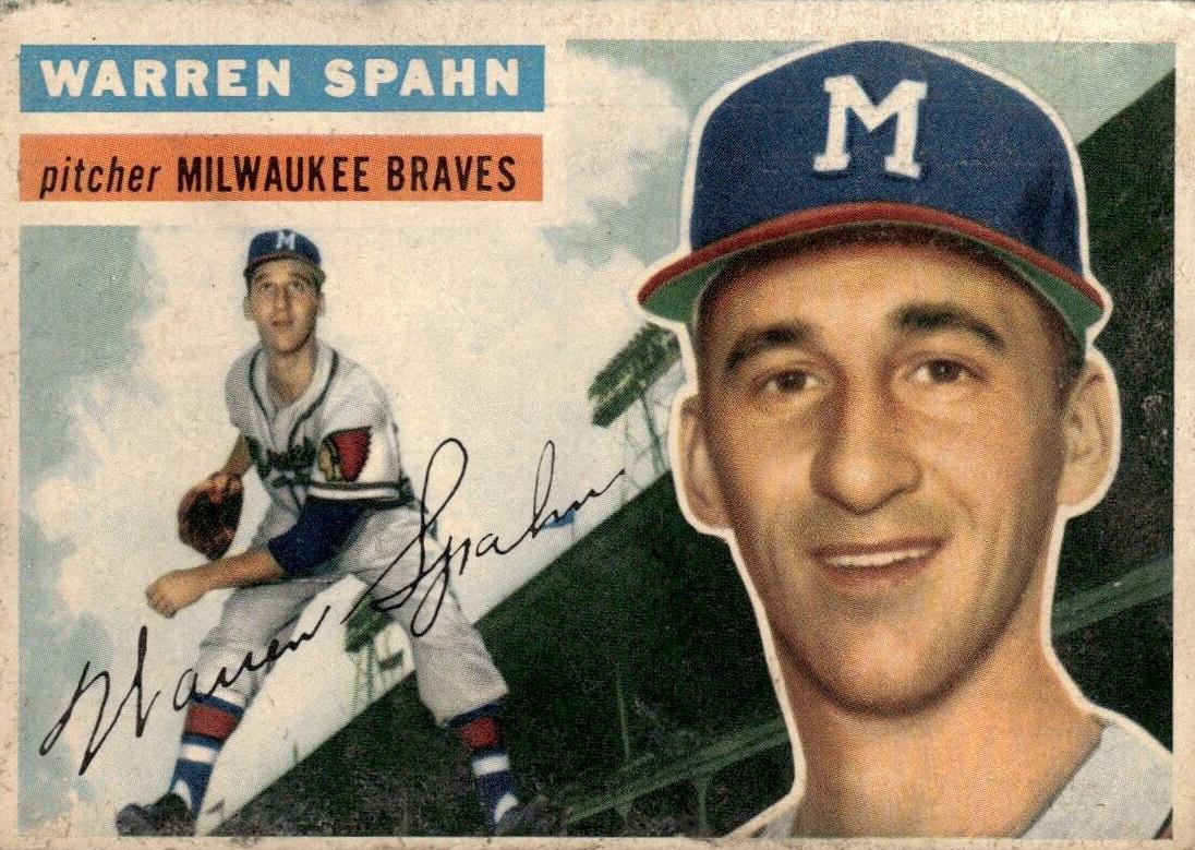 1956 Topps Baseball Warren Spahn #10