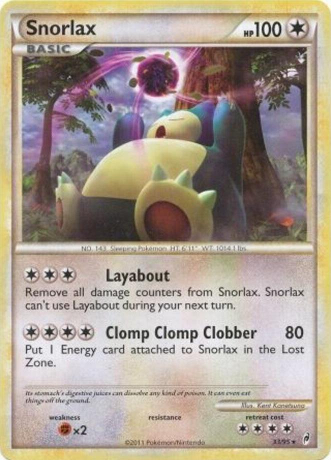 2011 Pokemon HeartGold & SoulSilver Call of Legends Snorlax #33
