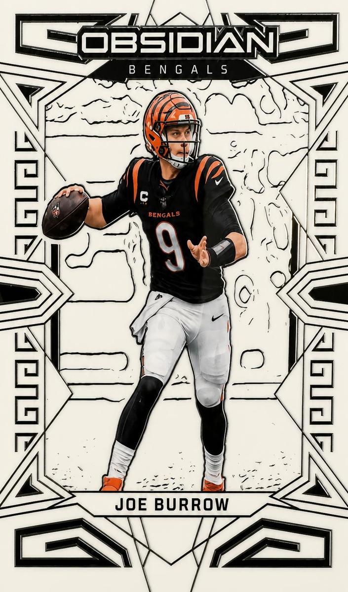 2023 Panini Obsidian Football Electric Etch Contra Joe Burrow #21 PSA 10