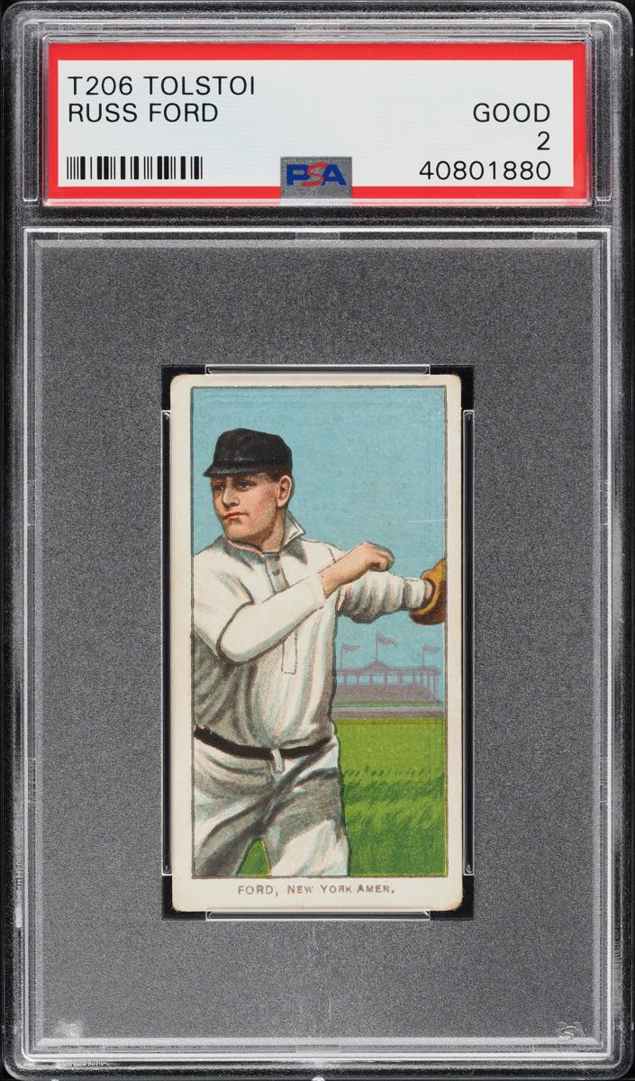 1909-11 T206 Baseball Russ Ford #NNO PSA 1