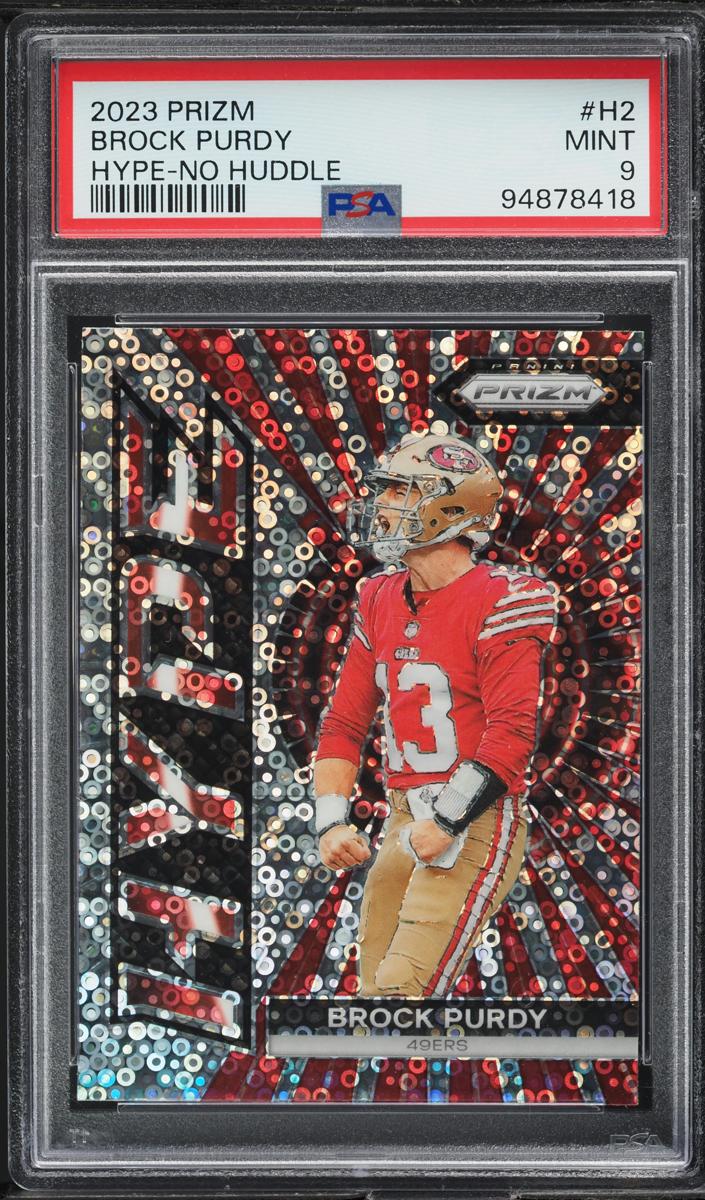 2023 Panini Prizm Football No Huddle Brock Purdy #H-2 PSA 9
