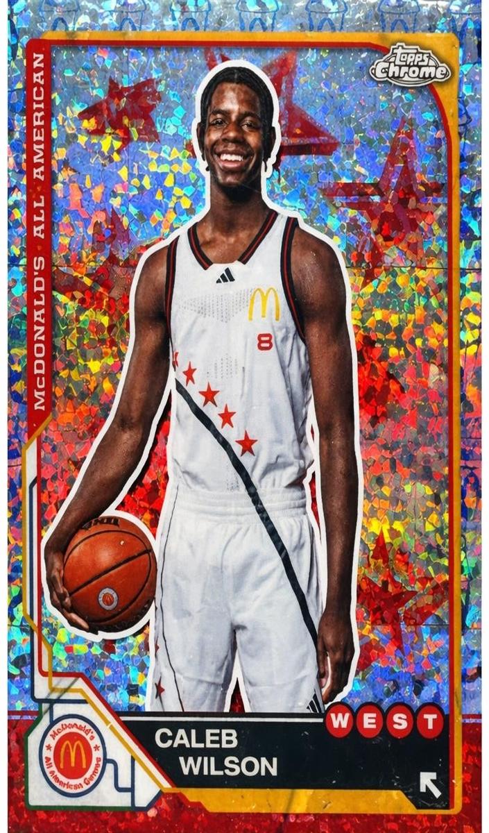 2025 Topps Chrome McDonald's All American Basketball McFlurry Refractor Caleb Wilson #10 PSA 10