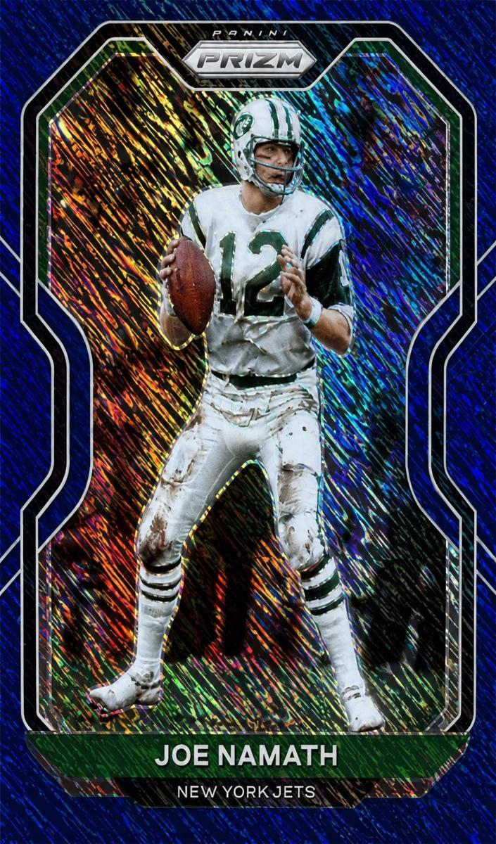 2020 Panini Prizm Football Blue Shimmer Joe Namath #36