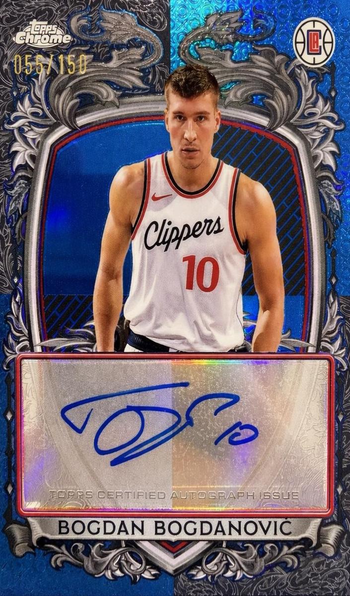 2025 Topps Chrome Basketball Blue Refractor Bogdan Bogdanovic #SS-BOG