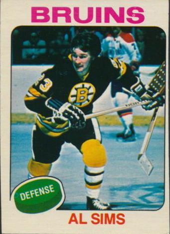 1975 O-Pee-Chee Hockey Al Sims #136 PSA 8