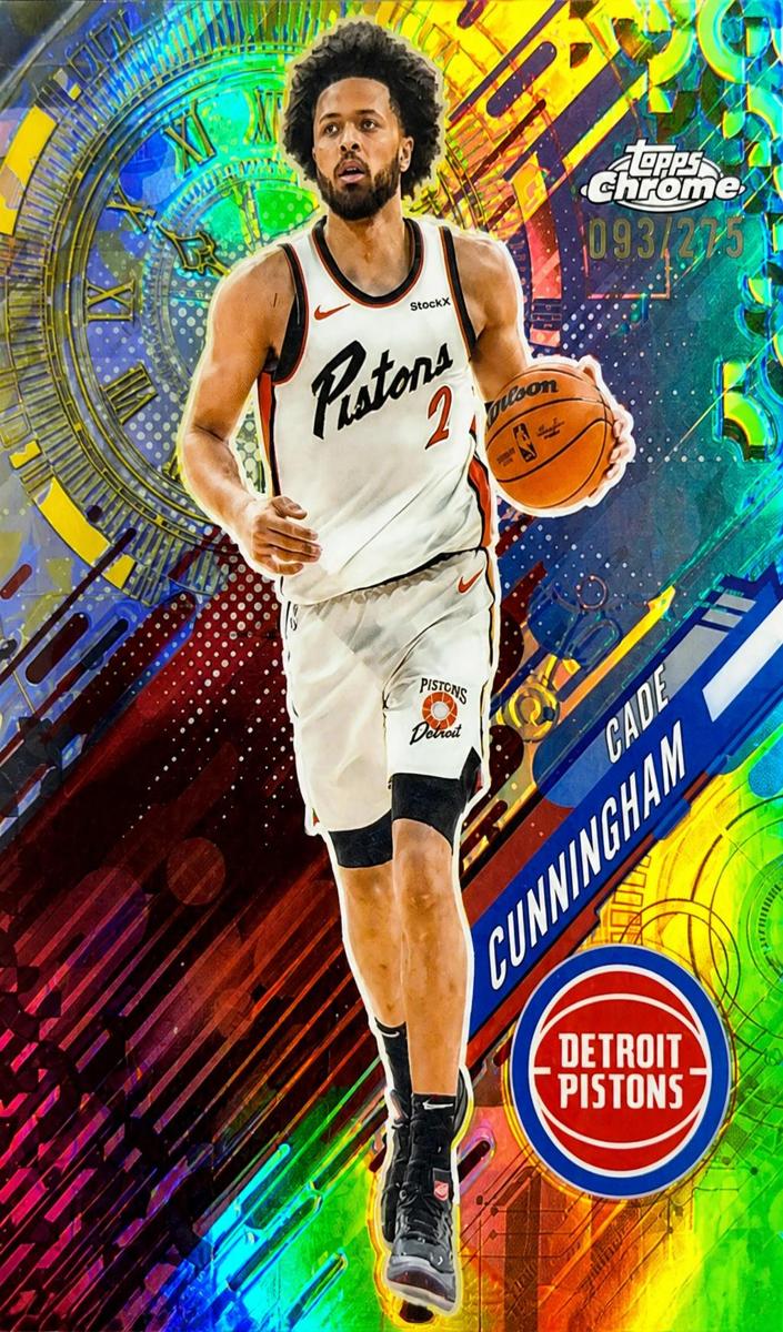 2025 Topps Chrome Basketball Yellow Refractor Cade Cunningham #GT-13 PSA 9