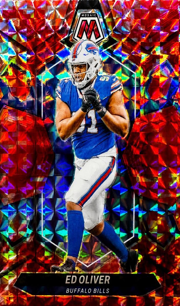 2024 Panini Mosaic Football Camo Red Ed Oliver #26