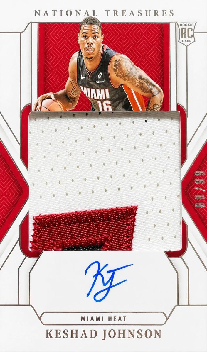 2024 Panini National Treasures Basketball Keshad Johnson #128