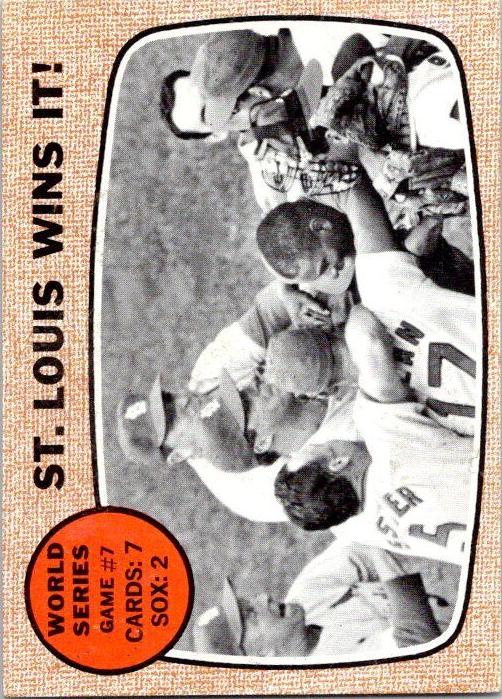 1968 Topps Baseball St. Louis Wins It World Series Game #7 #157